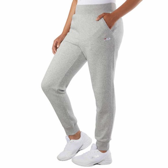 Gray Fila Fleece Jogger Sweatpants with Pockets - Brand New with Tags - Picture 2 of 2